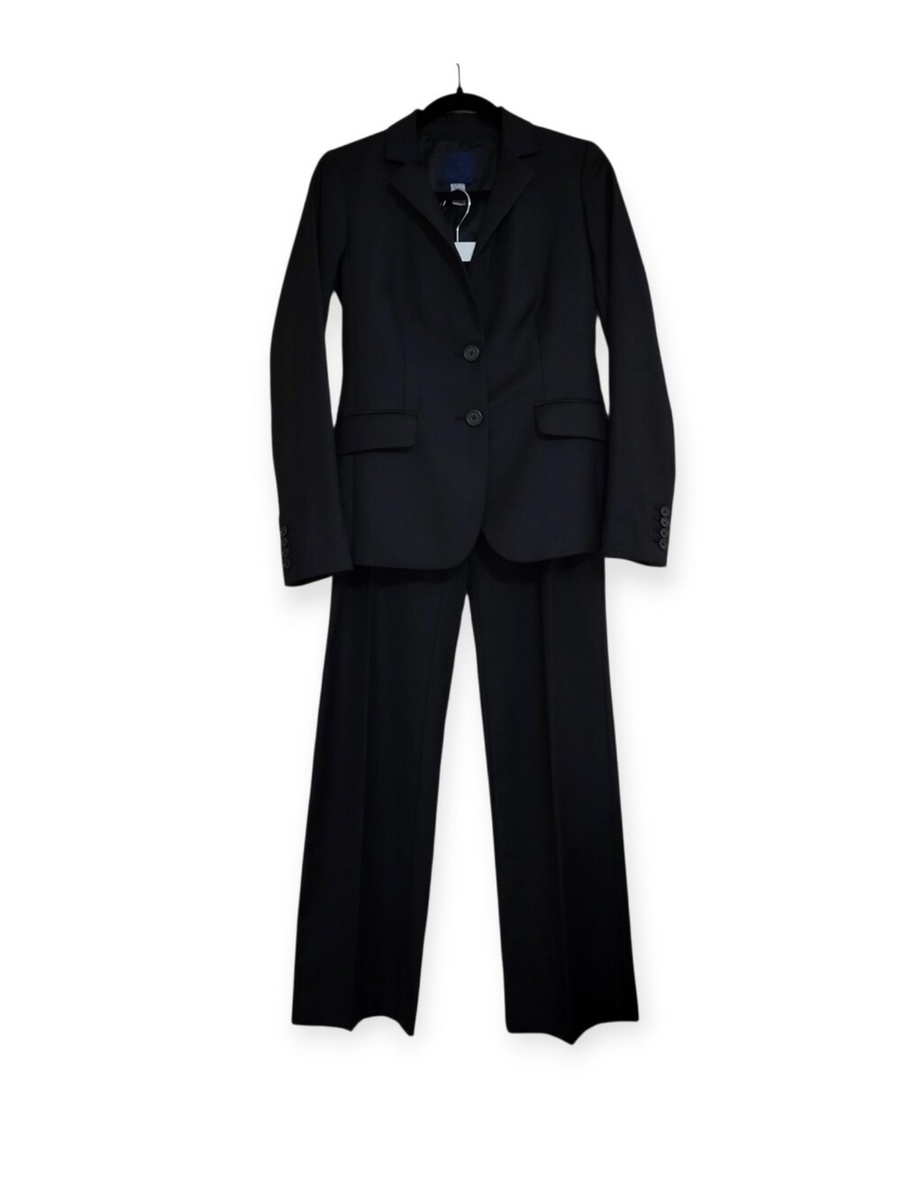 J.Crew Womens 2/4 Black Super 120s Wool Suit Blazer City Fit Pants Corp Siren - Picture 13 of 13